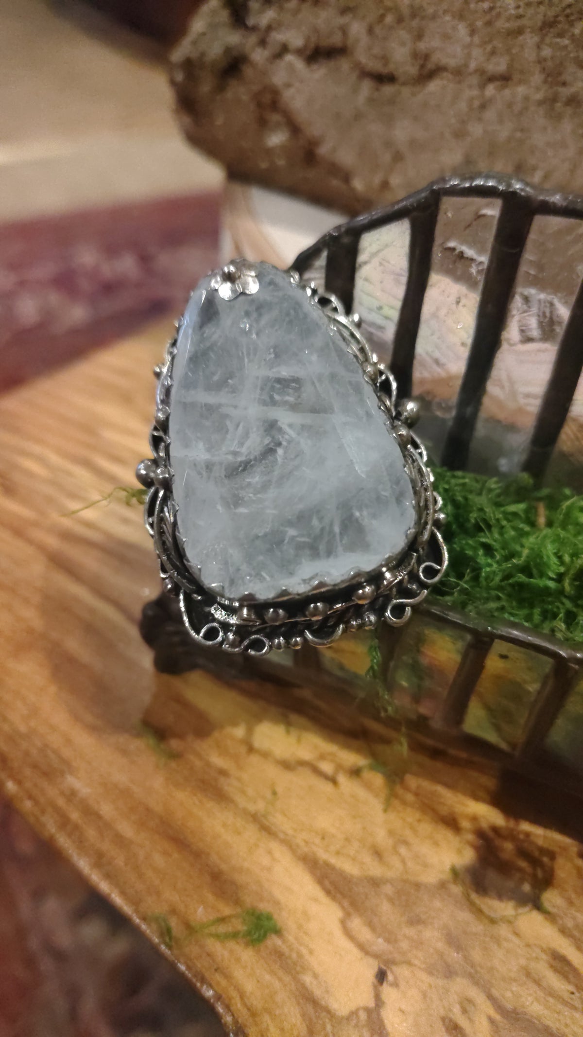 Statement Clear Quartz Ring