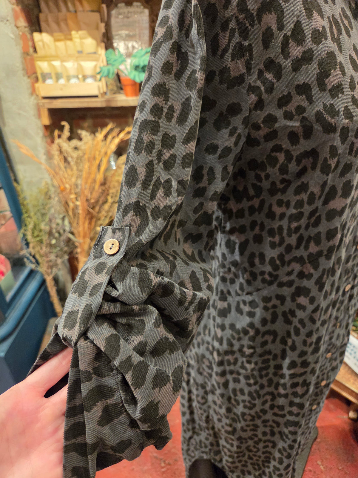 Saga Animal Print Shirt Dress