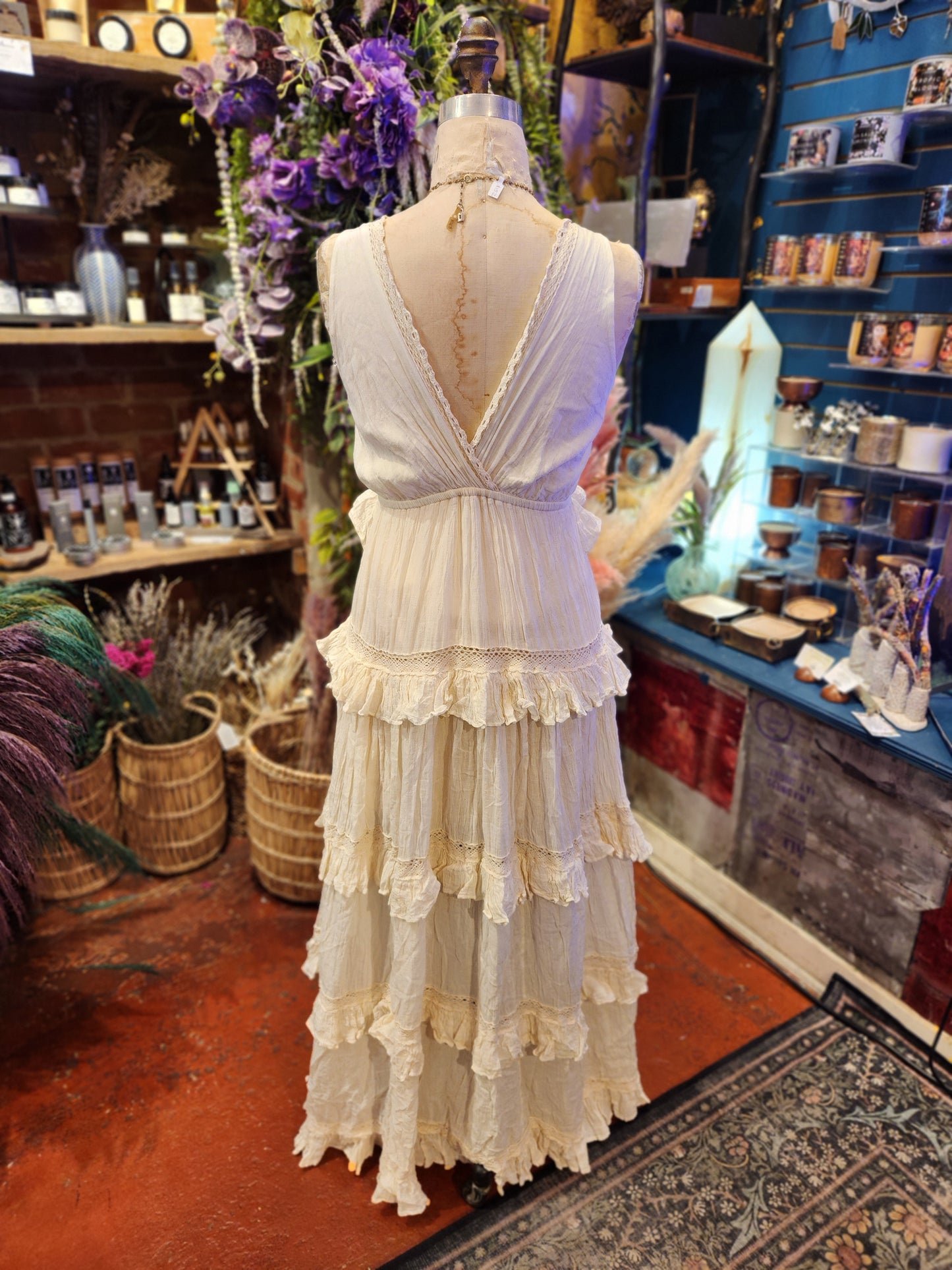 The Victoria - V Neck Ruffle Dress ( one size)