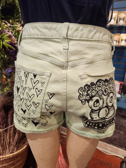 *Traumatism Art Minty Fresh Hare Shorts