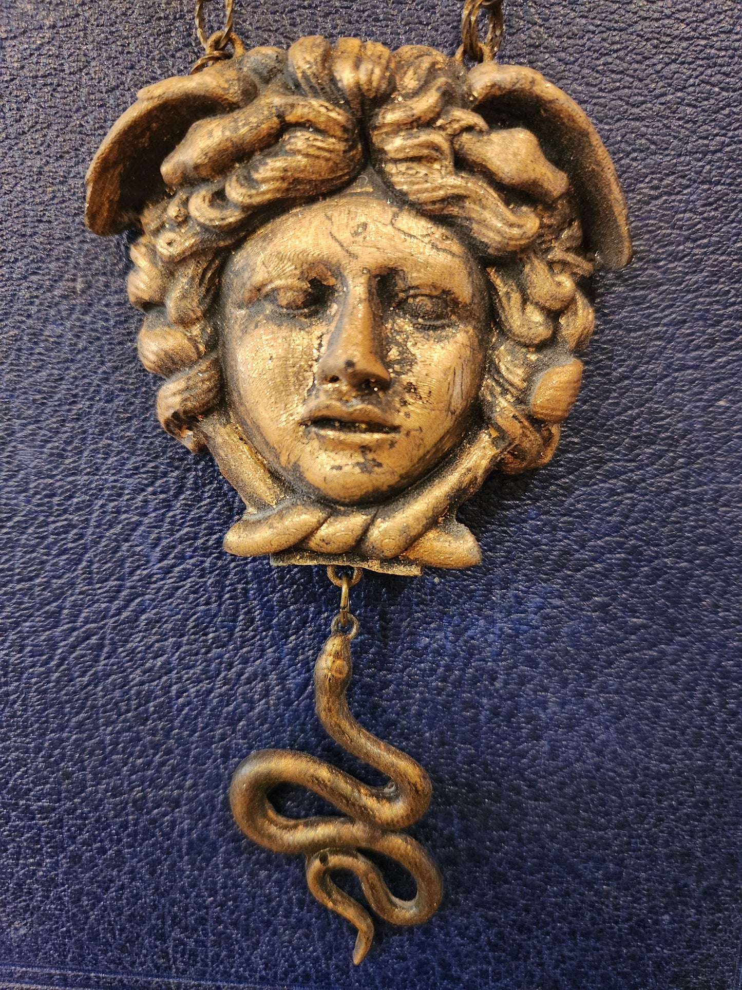 The Minerva's Shield   Handmade Medusa Necklace