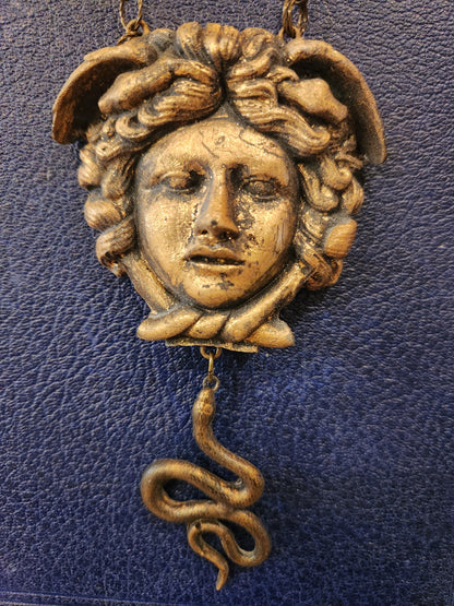The Minerva's Shield   Handmade Medusa Necklace
