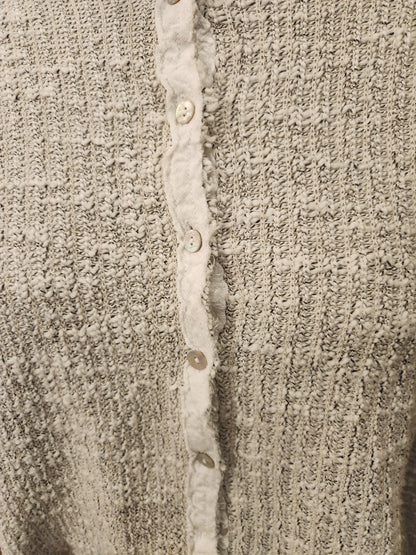 Crop Textured Cardigan - Sweater Knit