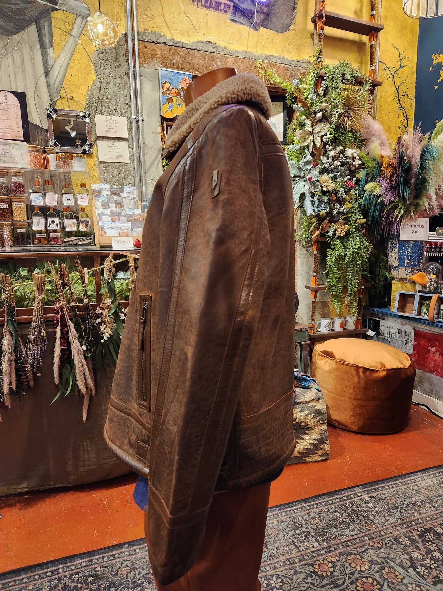 Men's Anchorage UF Leather Jacket - Cognac