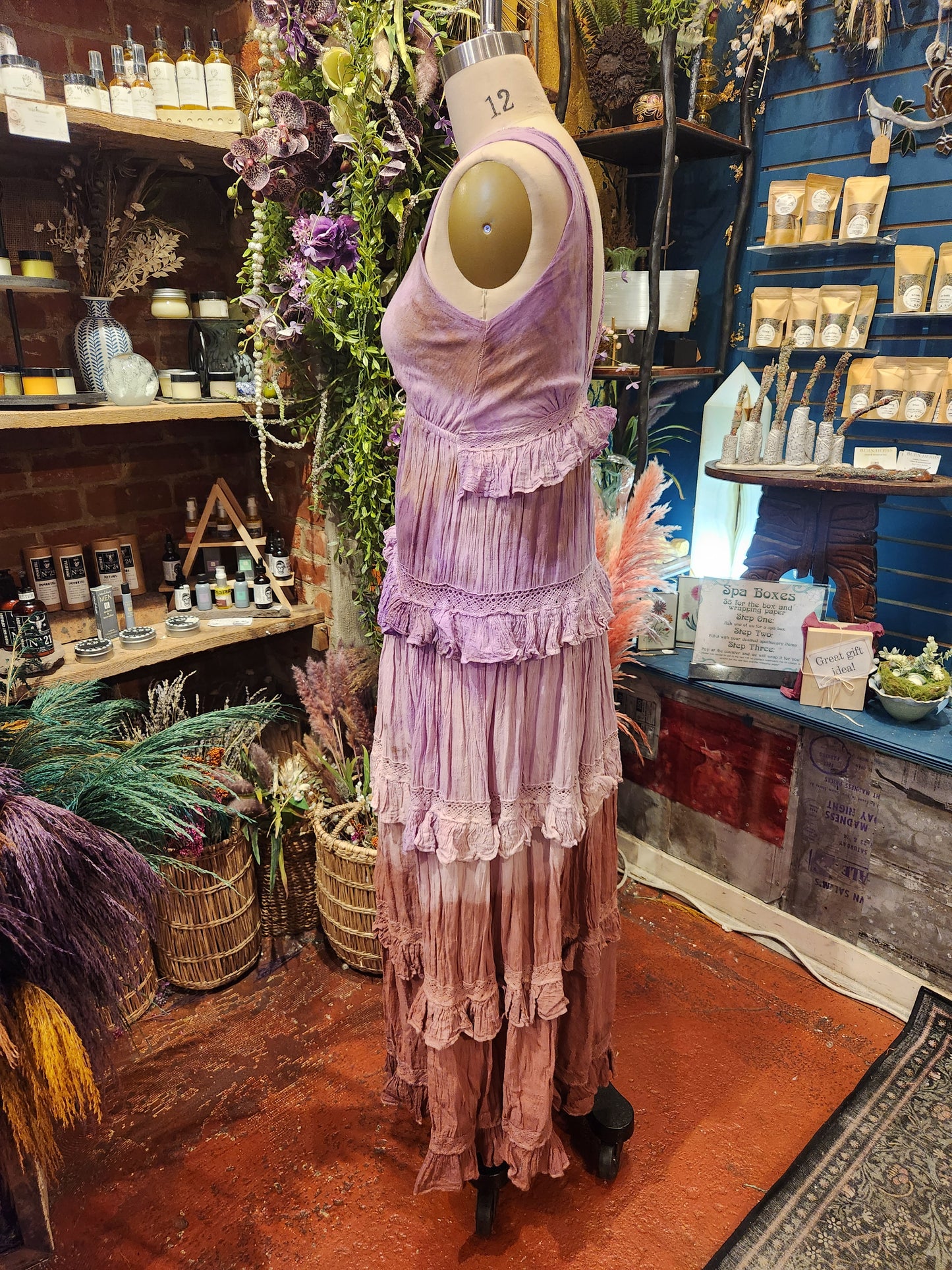 Purple Paradise Ruffle Dress