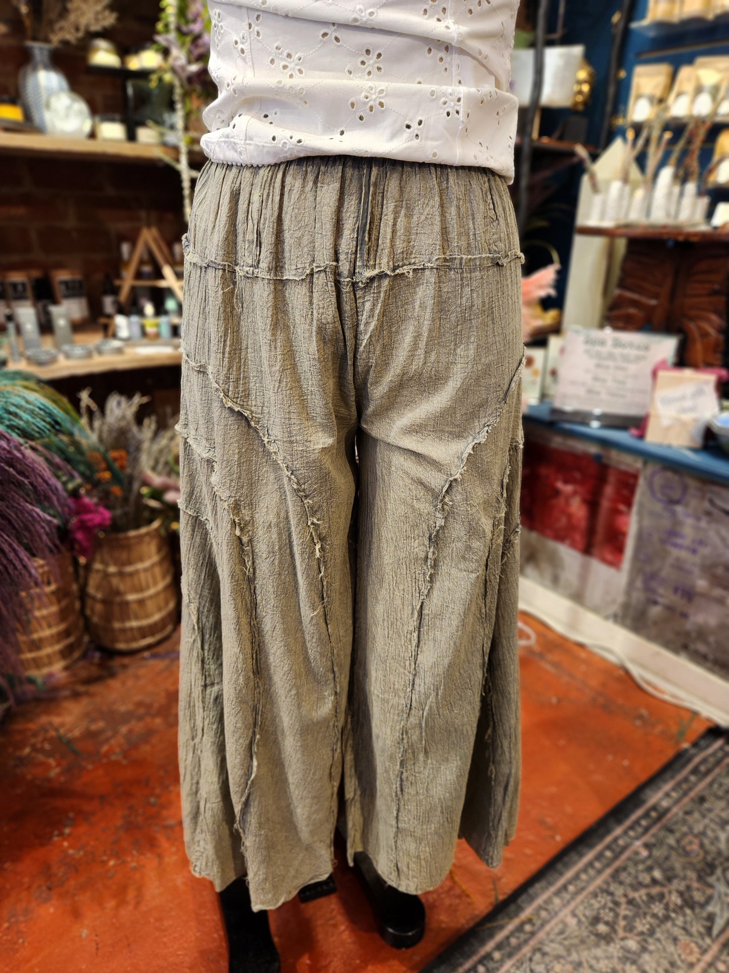 Bridge Over Water  Cotton Pant  ( multiple colors available )