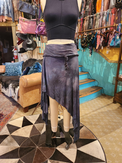Maxi Athena Skirt - Blue Gray w/ Braided Tie