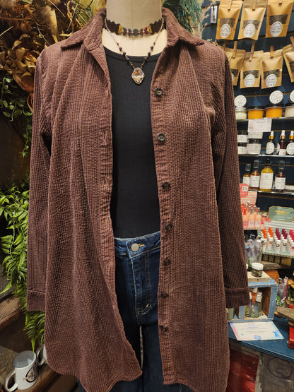 Aline Lux Cord Shirt - Cola