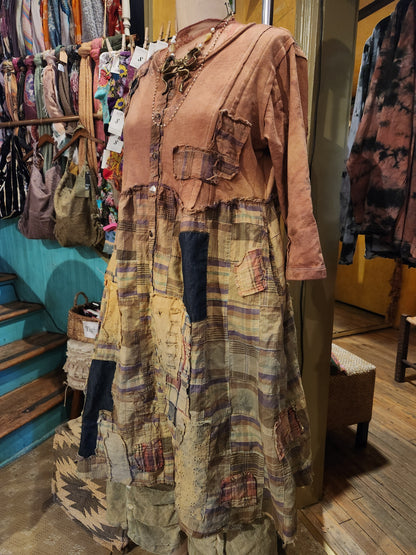 Hand Dyed 'Paperlace' Patchwork Jacket