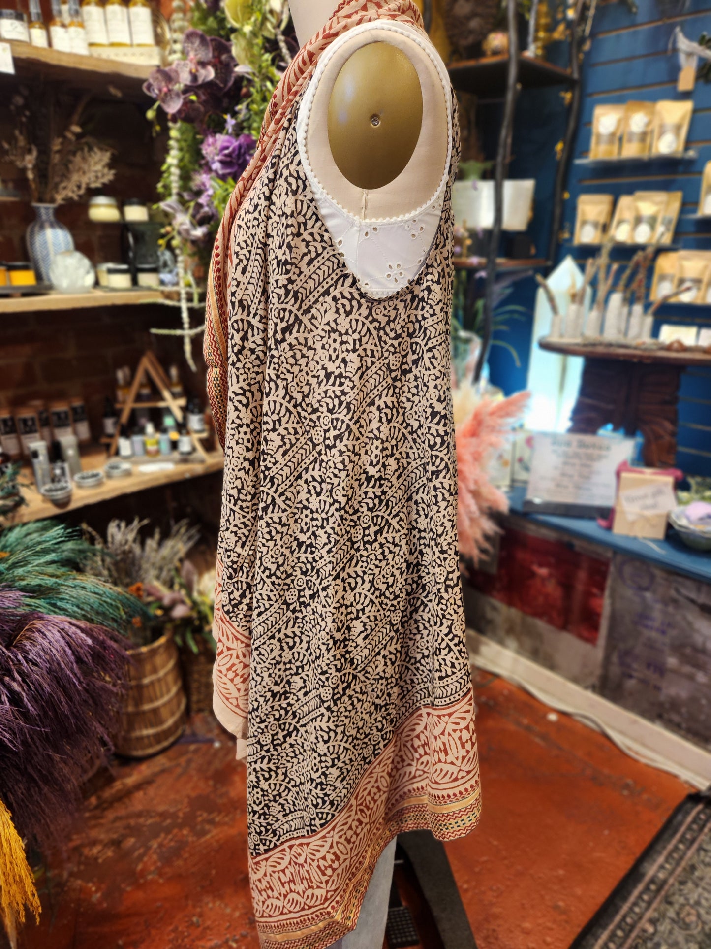 Bagru  Long Vest ( multiple colors available )