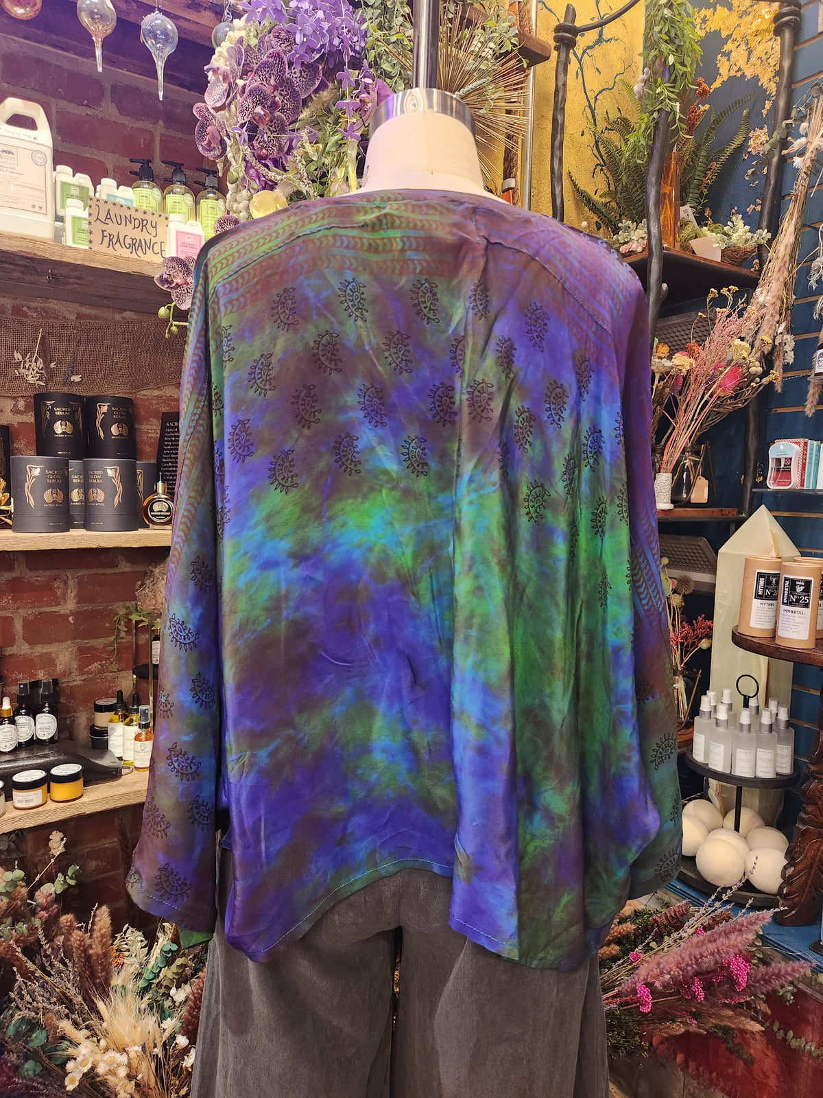 Crepe Sari Hi Lo Butterfly Top 2