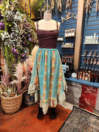 Pareo Kantha Wild Rose Skirt