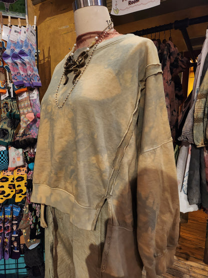 Hand Dyed 'Paperlace' Crewneck - One Size