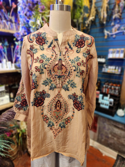 Song In A Sunset- 3 Button Top