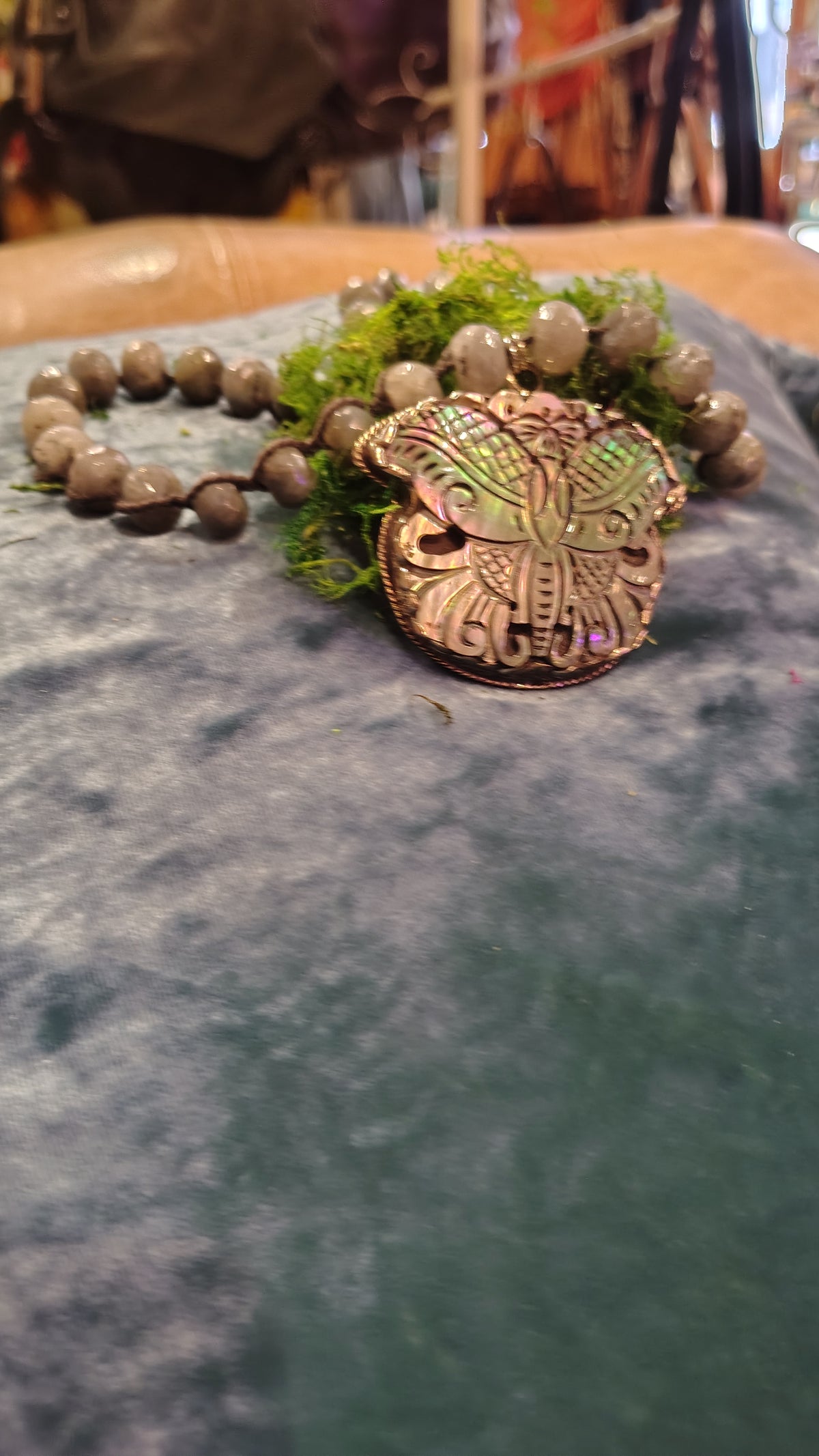Abalone moth Necklace