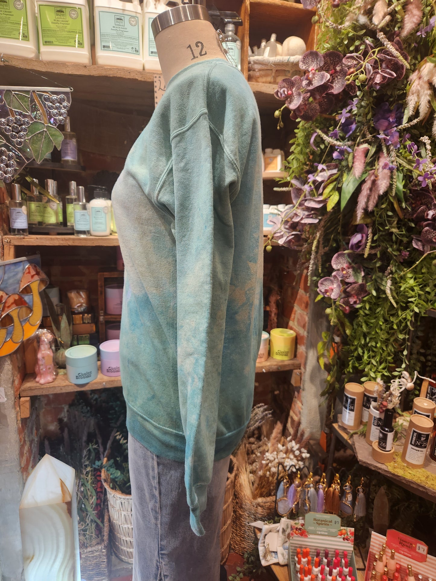 Hand-Dyed The Cure Graphic Print Sweatshirt