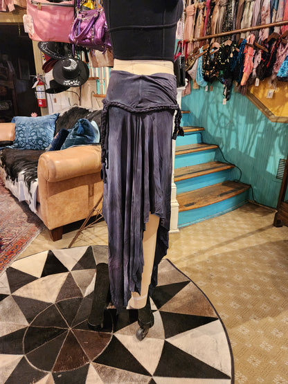 Maxi Athena Skirt - Blue Gray w/ Braided Tie