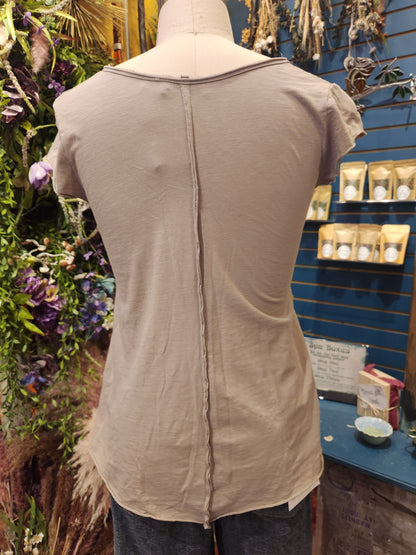 Henley Cotton Summer Top  (multiple colors available )