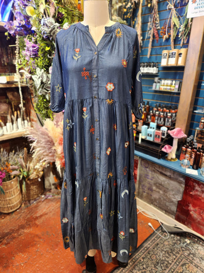 Seize the Symbols Denim Dress