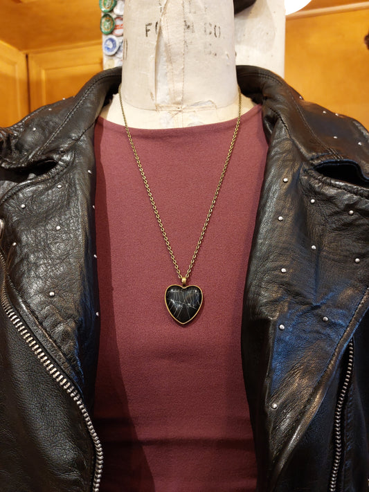 Spiderweb Heart Necklace - C