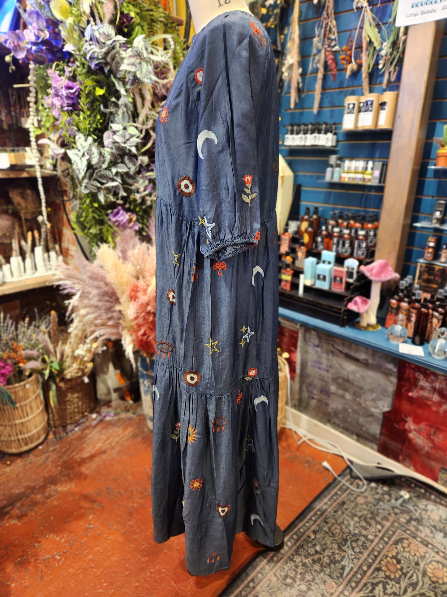 Seize the Symbols Denim Dress