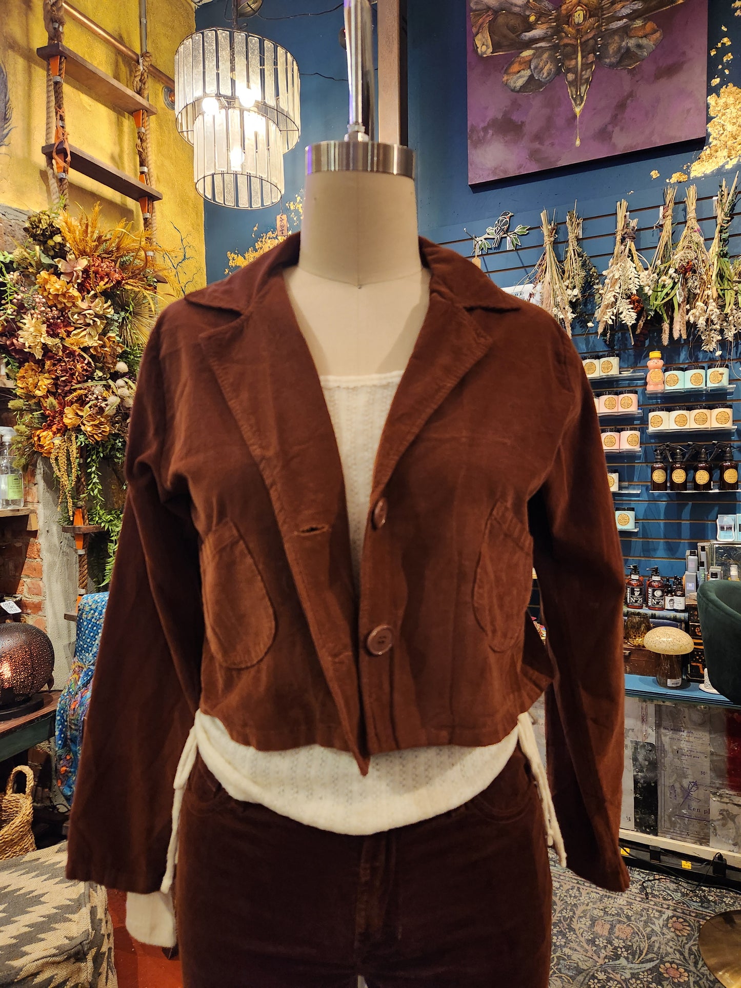 Corduroy Crop Jacket - Ginger