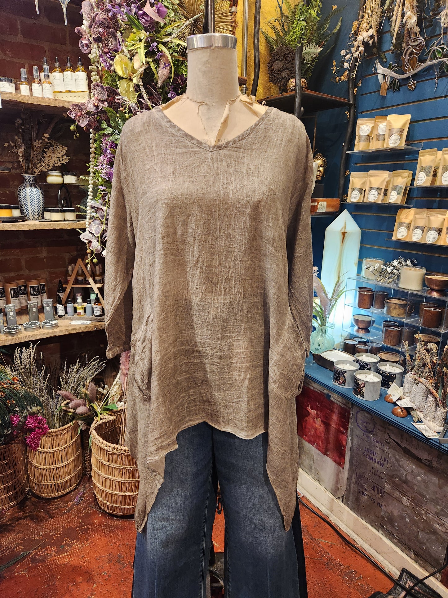 From The Earth- Drape Top ( multiple colors available )