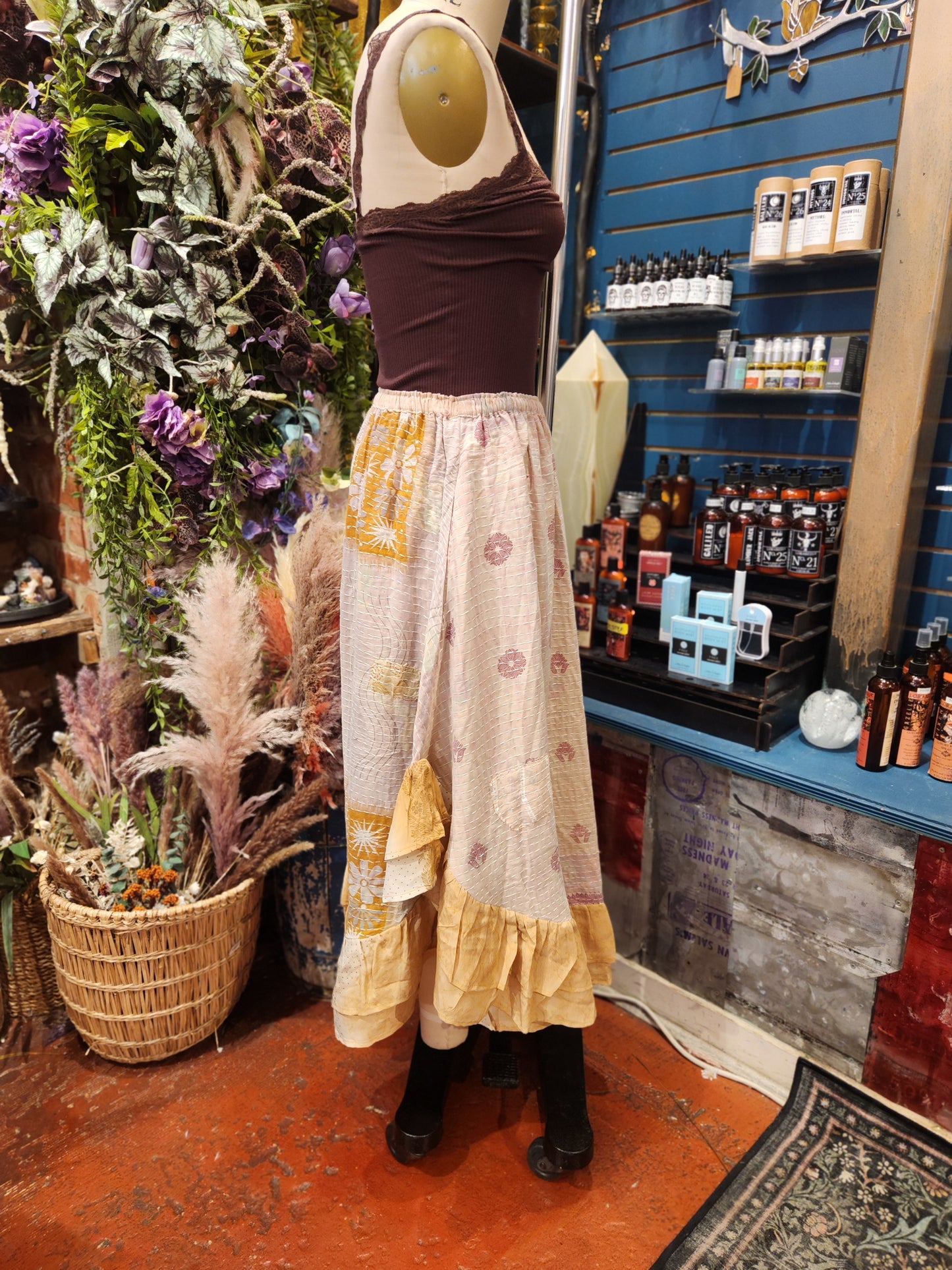 Pareo Kantha Wild Rose Skirt