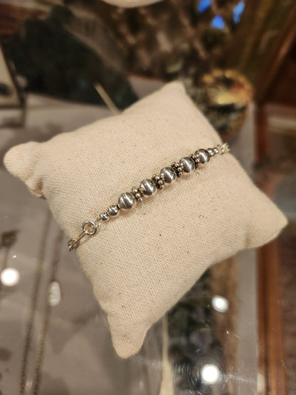Sterling Silver Beaded Bracelet
