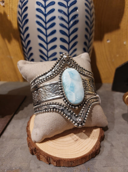 #56 Larimar Silver Cuff*