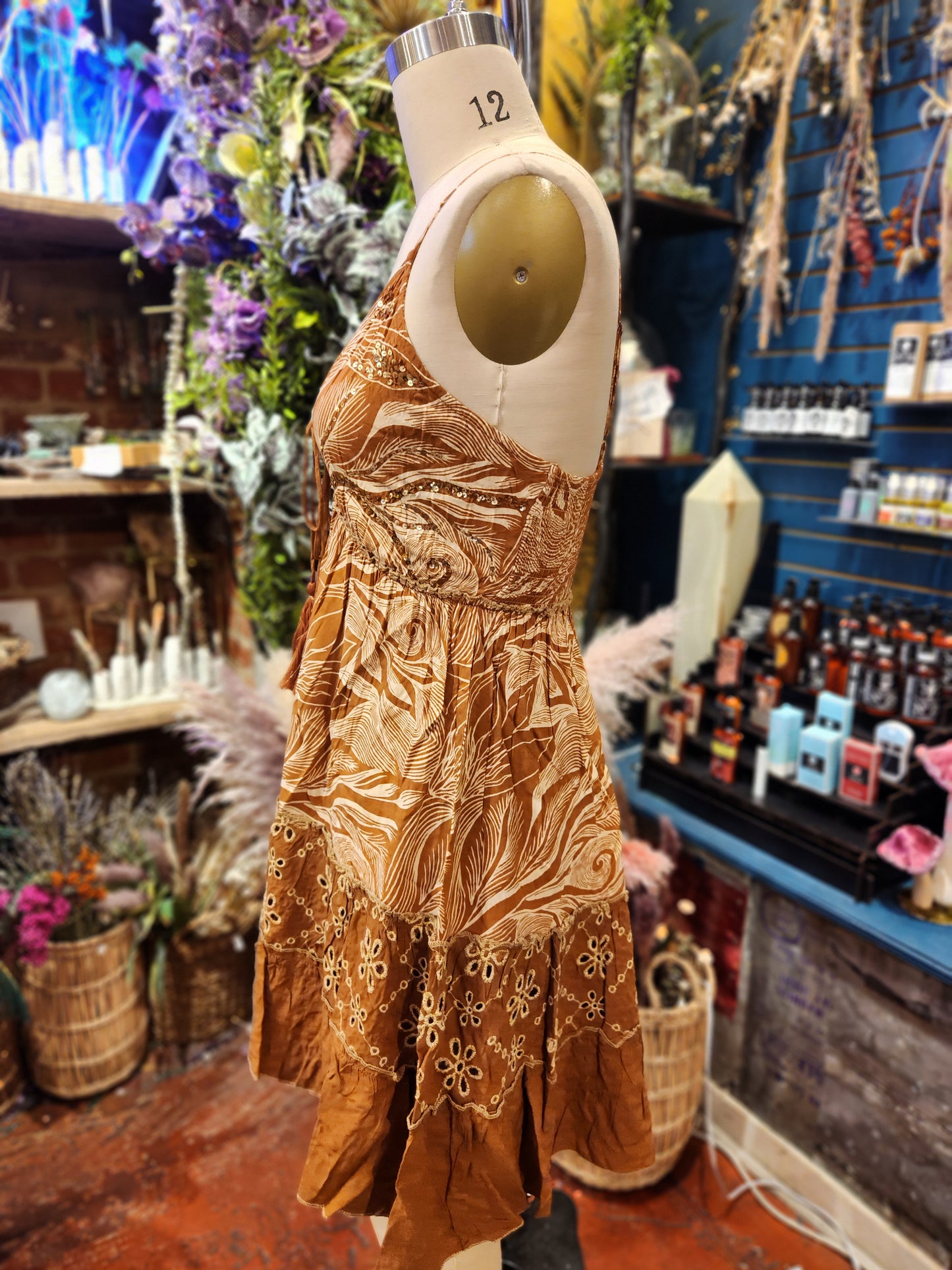 Short Boho Sequin  Dress