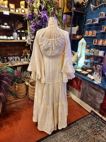 The Imogene -Ruffle Tie Dress ( one size)
