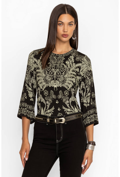 The Janie Bell Sleeve Top - Farfalla