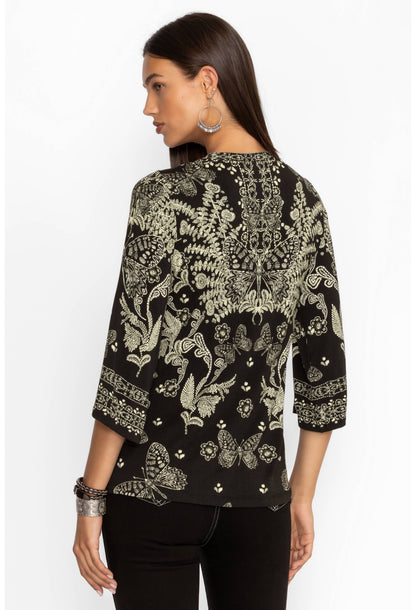 The Janie Bell Sleeve Top - Farfalla