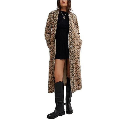 Monique Denim Duster - Cheetah