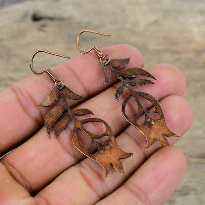 Green and Pink Tourmaline Earrings