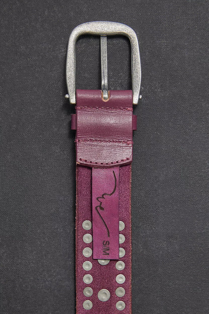 Sola Stud Belt - Rare Plum