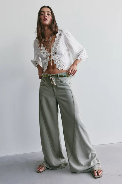 Haven Twisted Wide Leg Jean