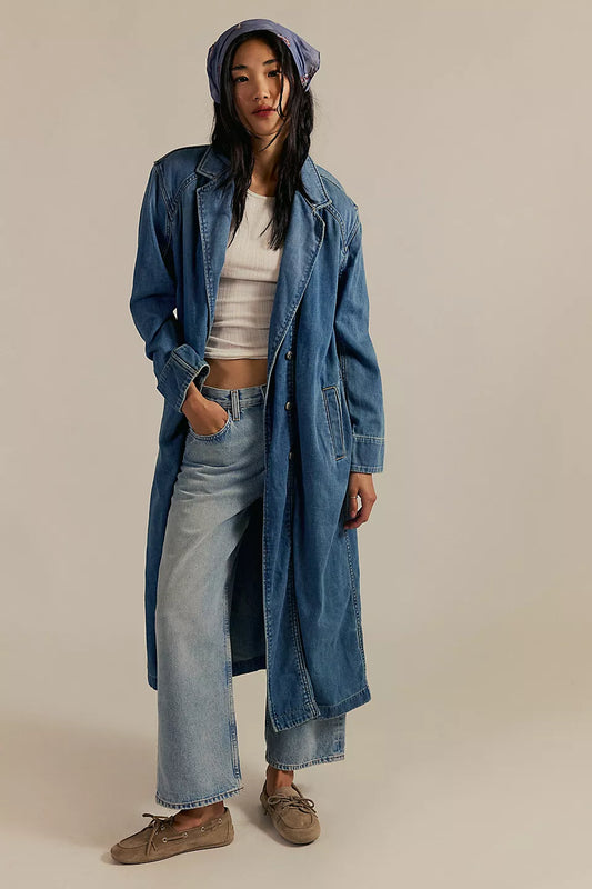 Monique Denim Duster - Sunlight Blue