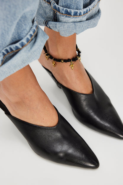 Stellar Mule - Black Leather