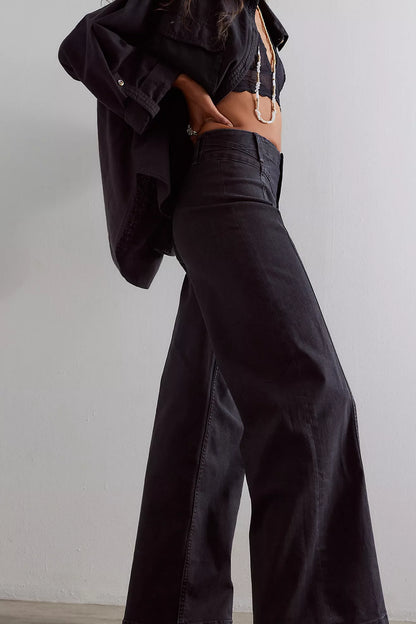 We The Free Libre Wide Leg Jeans - Cafe Noir