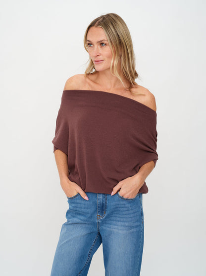 Short Sleeve Anywhere Top - Raisin