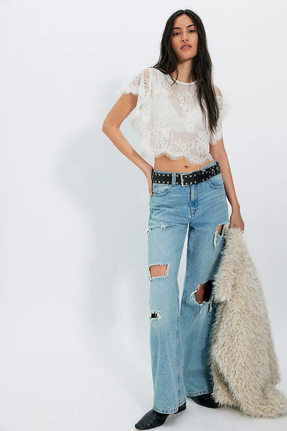 Lunar Ash Lace Top - Multiple Colors