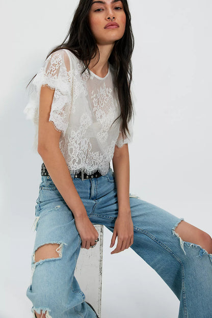 Lunar Ash Lace Top - Multiple Colors