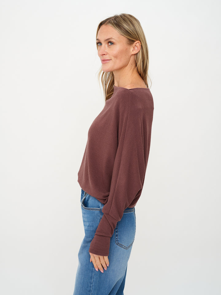 The Anywhere Top Long Sleeve - Raisin