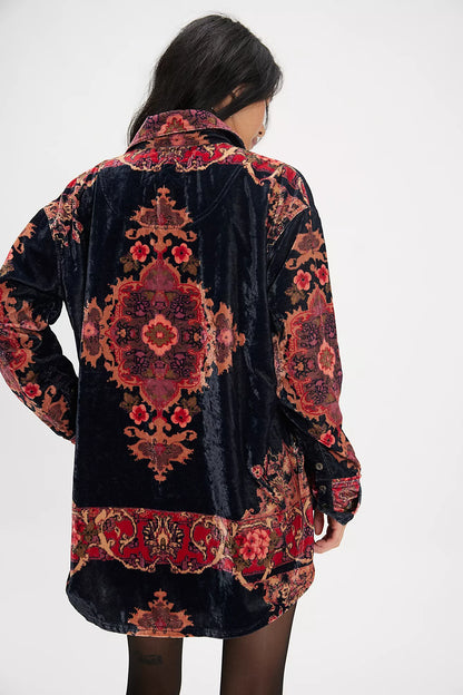 One Night Velvet Top - Night Owl Combo