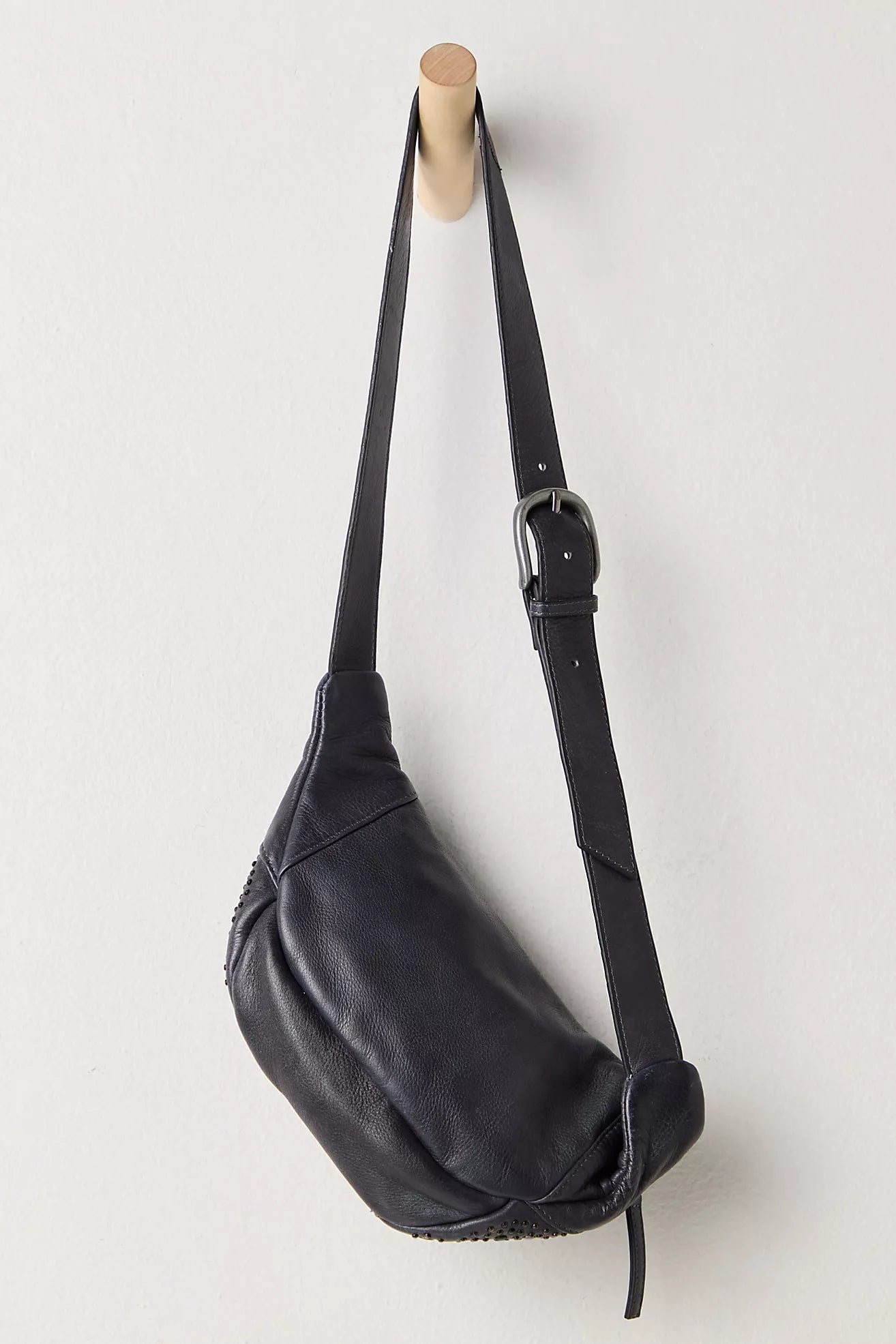Ana Adorned Sling Bag - Black