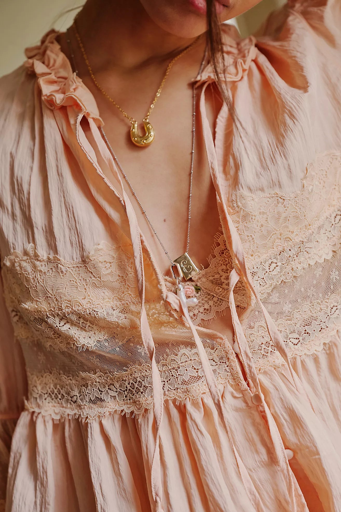 Forever Young Bed Jacket - Peach Pit