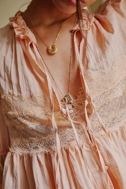 Forever Young Bed Jacket - Peach Pit