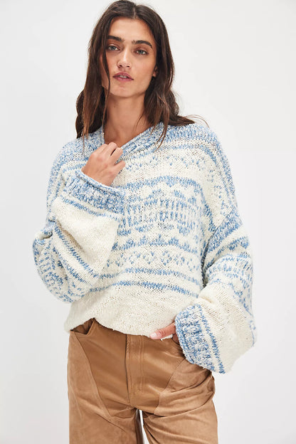 Dani Pattern Sweater - Cloud Combo